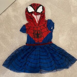 Spider-Themed Red and Blue Kids Costume